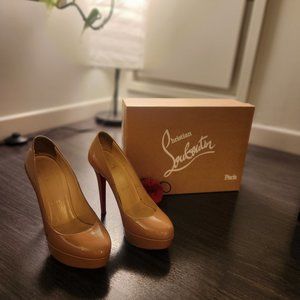 Christian Louboutin(Red Bottom) Bianca Nude Heels Size 36.5